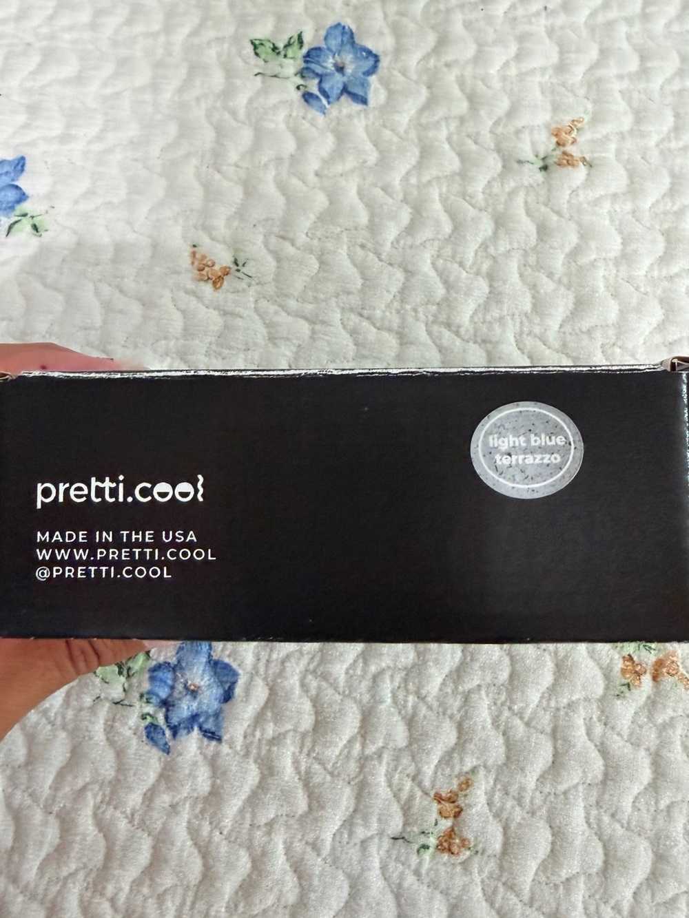 Pretti Cool NIB 4” Catch-All Hand Cast Concrete with Cork Base in Light Blue - Picture 4 of 6